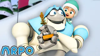 Downhill DISASTER in the Snow! | Baby Daniel and ARPO The Robot | Funny Cartoons for Kids