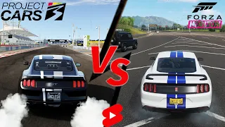 Forza Horizon 4 vs Project Cars 3 Ford Mustang GT Launch #Shorts