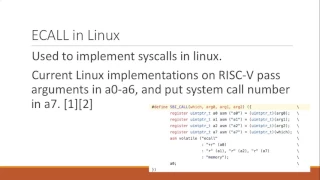 ECALL instruction in risc-v