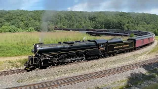 Reading & Northern T-1 2102 Steam Train Pounds Through Jim Thorpe Junction w/ Iron Horse Ramble