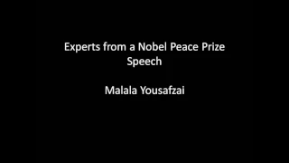 Recitation Practice - Malala Yousafzai's Nobel Peace Prize Speech