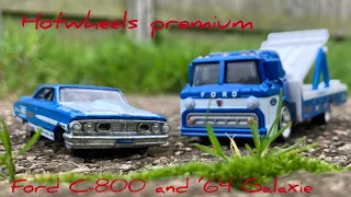 Hotwheels premium Ford C-800 & ‘64 Galaxie Lookaround