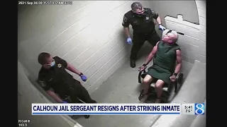 Calhoun jail sergeant resigns after striking inmate