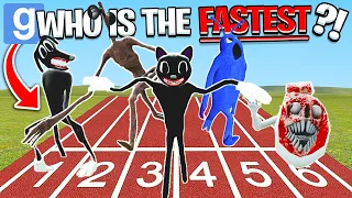 WHO IS THE FASTEST TREVOR HENDERSON CREATURE?! (Garry's Mod Sandbox) | JustJoeKing