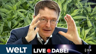 KIFFER IM GLÜCK: Lauterbach erläutert Pläne zur Legalisierung von Cannabis | WELT Live dabei