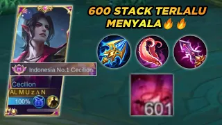 600 STACK EMANG SEGACOR INI BOY!!BUILD CECILION TERSAKIT 2024 - MOBILE LEGENDS