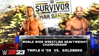 WWE 2K23 - FULL MATCH - Triple H vs. Goldberg - WWE Heavyweight Championship: Survivor Series