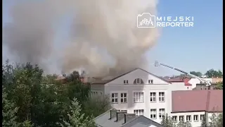 Pożar szkoły podczas matury w Grodzisku Mazowieckim 13.05.2024
