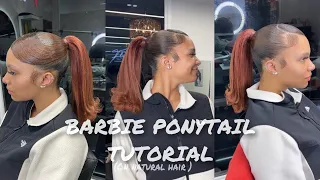 HOW TO : BARBIE PONYTAIL | on natural hair