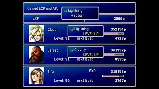 Final Fantasy VII (100 %) |  Mejor lugar para subir materia y nivel