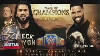 WWE Clash Of Champions Roman Reigns Vs Jey Uso Uniersal Champions Official MatchCard