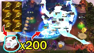 "x200 Poro Snax" I feed for The Biggest Cho'Gath in TFT History!!!