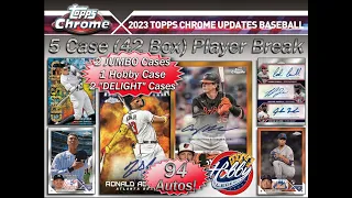 CASE #4 of 5 (JUMBO) - 2023 Topps CHROME UPDATE 5 Case (42 Box) Player Break eBay 11/25/23