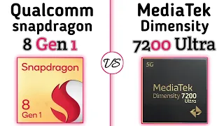 Snapdragon 8 Gen 1 vs Dimensity 7200 Ultra || what's a better For Gaming? | TECH TO BD