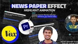 News Paper Effect | Video Editing Like Vox & Johnny Harris