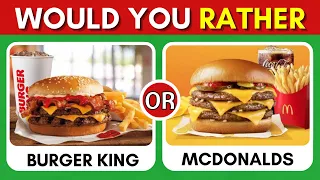 Would You Rather Food Edition *and Drink Edition* | Pick One Kick One Food and Drink Edition