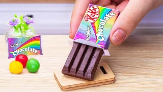 Rainbow KitKat Cake Dessert | Amazing Miniature Cake Decorating, Tiny Rainbow Chocolate Cake Recipes