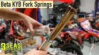 2022 Beta 300 Race Edition KYB Fork Spring Install, Front Suspension Disassembly, Beta USA