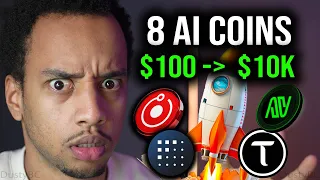 TOP 8 AI CRYPTO COINS I'M BUYING FOR 100X GAINS IN 2024!!!! (massive potential!)