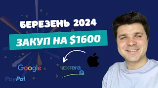 Я купив акцій на $1600 у березні. Куди інвестувати в 2024?