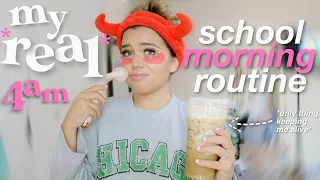 my REAL 4am school morning routine 2023