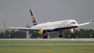 Icelandair Boeing 757-300 Bouncy Landing & Hard Braking at Manchester Airport!