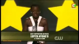 Lupita Nyong'o Wins Critics Choice Awards 2014