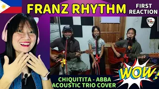 FRANZ Rhythm - CHIQUITITA - (abba) Acoustic Trio cover - reaction @FRANZRhythm