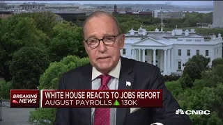 White House advisor Larry Kudlow on August's weak jobs number