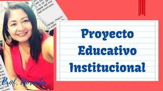 PROYECTO EDUCATIVO INSTITUCIONAL