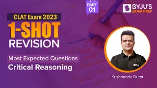 Most Expected Questions for Critical Reasoning | 10+ CR Question Types (Part 1) CLAT Exam 2023