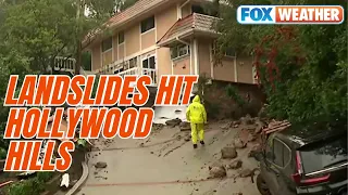 Atmospheric River Storm: Landslides Send Large Boulders, Debris Down Steep Landscape In Los Angeles