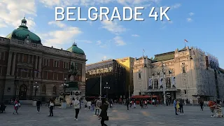 Belgrade, Serbia 4K - Walking Tour of City Center of Belgrade