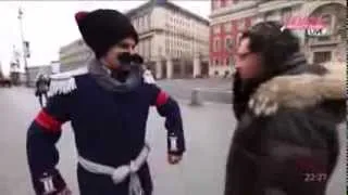 Казачий патруль на улицах Москвы