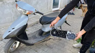 Гудит редуктор на скутере! Ремонт редуктора Honda Dio 34! Люфт вала на редукторе Разборка двигателя