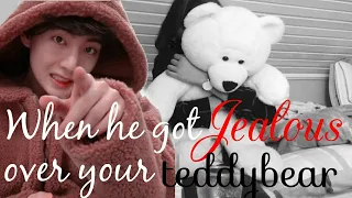 When he gets jealous over your teddy bear.||BTS FF||K.TH ONESHOT||