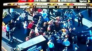 2012 AdvoCare 500 - JEFF GORDON VS CLINT BOWYER (FIGHT)