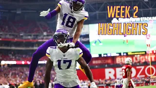 K.J Osborn & Justin Jefferson Week 2 2021 FULL Highlights | NFL Vikings Vs. Cardinals