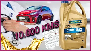 How does Ravenol DFE 0w20 age in Toyota GR Yaris after 10,000kms of use? [USED OIL Analysis]