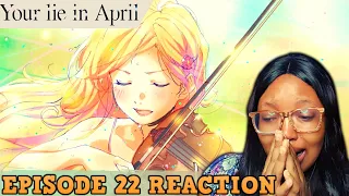 She lied in april 💔 | YOUR LIE IN APRIL EPISODE 22 REACTION | Kaori's death