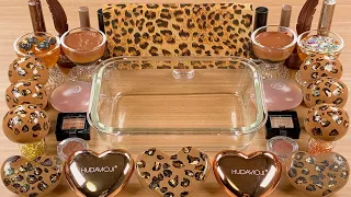 Leopard w CLAY★Mixing Makeup Eyeshadow Glitter into SLIME★ASMR★Satisfying Slime Video#082