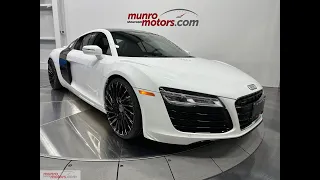 2014 Audi R8 Quattro Coupe 4.2L V8 430hp DualClutch Auto in Ibis White/ Black Napa Diamond Stitching