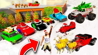 🔴 מצאתי את כל המכוניות הנדירות של סנטה קלאוס ב GTA V?! (גנבו לסנטה את כל המכוניות שלו!)