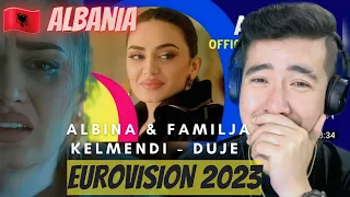 [REACTION] Eurovision 2023 🇦🇱 Albina & Familja Kelmendi - Duje | Official Music Video