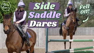 Side Saddle Dares! I Fell OFF! Challenge This Esme