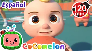 Baloncesto con familia y amigos🏀| Canciones Infantiles |Caricaturas para bebés |CoComelon en Español