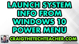 How To Launch System Info From The Windows 10 Start Menu Power Menu (2022)