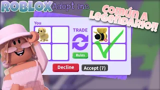 TRADEANDO DE COMÚN A LEGENDARIO EN ADOPT ME!!😲|Vivian Ramirez