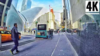 ⁴ᴷ⁶⁰ Broadway to One World Trade Center New York City Walking Tour 2020