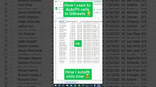 Autofit Rows and Cols in GSheets‼️ #googlesheets #excel